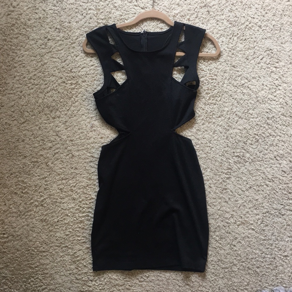 Nastygal Black vegas dress